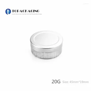 Garrafas de armazenamento 20g x 100 jarra de alumínio vazia Creme de recipiente de creme de lata 20 ml Lip pequeno maconha de metal prejudica a garrafa de maquiagem