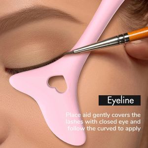 Eyeliner Makeup Tools Silicone Stencils Wing Tips Marscara Drawing Lipstick Wearing Aid Face Cream Mask Applicator Multifunction