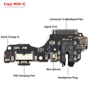 New For Motorola Moto E13 E22 G13 G23 G32 G52 G53 G72 G82 USB Charger Dock Connector Charging Port Microphone Flex Cable