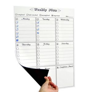 Monatlicher wöchentlicher Planer Magnetic Trockener Erase Kalender Soft Whiteboard Office School Küche Kühlschrank Aufkleber Message Board A3 Größe