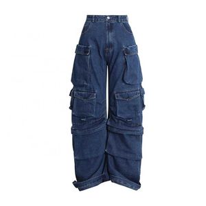 Gifter Hot Sale Backgy Wind Negs Hip Hop Casual Lake Cargo Jean для женщин с высокой талией джинсы с высокой талией