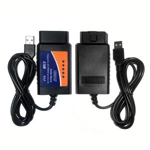 Yeni OBD2 Teşhis Aracı ELM327 USB V1.5 Plastik Otomatik Kablo Arayüzü OBDII CAN-BUS KODU OKUYUCU 327 1.5 PC Bağlantı