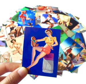 100Pcs PinUP Girls Blonde Bombshell Pin Up Pinup Stickers Car Skateboard Motorcycle Bicycle Luggage Laptop Wall Decals Pack4953658