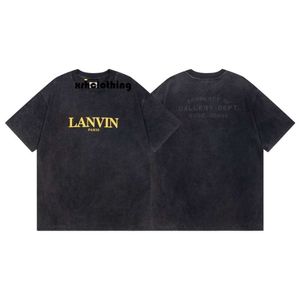 lanvins t shirt Summer Fashion Brand LANVIN Letter Printed Men's and Women's Casual Short Sleeved T-shirt