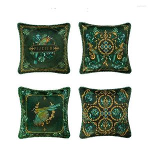 Pillow Home Decorative Throw S Cover For Sofa Couch Bed 18 X18 Inches Dark Green Pillowcase Light Luxury Velvet 45cm