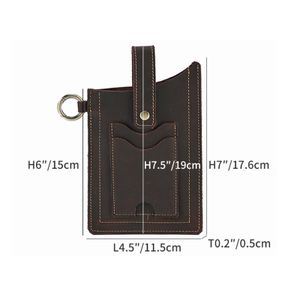 Vintage Leder Tailentasche Handyschleife Holster Herren Gürtelbeutel Telefonbeutel Brieftasche Telefonhülle für iPhone Samsung Huawei General