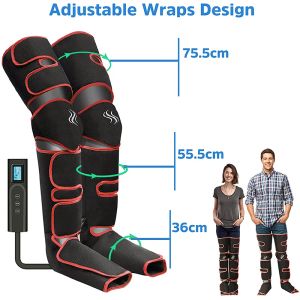 Botas compressão de ar de massageador de perna para circulação Calf Fex Tela Massage