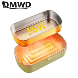 DMWD Portable Electric Lunch Box 0.9L Riskokare Hot Pot Matvärmare Ångare Matlagning Container Office Warmer Ingen vatteninjektion