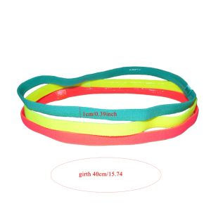 1 st Candy Color Women Men Yoga Hair Bands Non-Slip Running Elastic Rubber Sweatband Sports pannband Fotboll Hårtillbehör