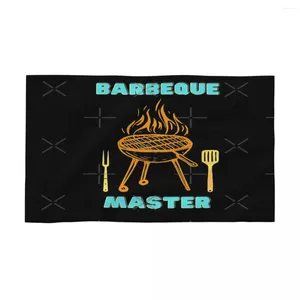 Towel Barbeque Master Chef Outdoor Cooking 40x70cm Face Wash Cloth Brightly Printed Suitable For Beach