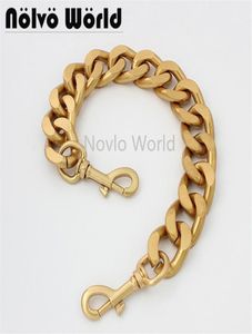 15 pieces 30120cm 34X25mm Oversize Curb Chain Ins Light Alumium Ladies purse bag shoulder straps satin gold chains 220325222k3490389