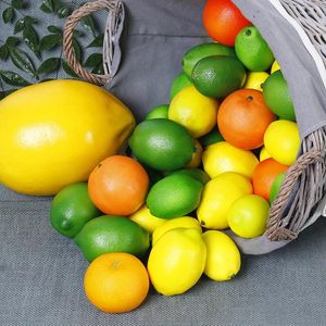 Decorative Flowers Artificial Lemons Simulation Lifelike Fake Fruit For Home Kitchen Decoration Pography