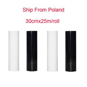 Filmes Polônia armazém PU PVC 30cmx25m Transferência de calor Vinil Roll HTV Filt Tshirt Ferro na impressão da plotter cricutcutting