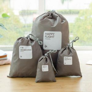 Storage Bags 4PCS Set Nylon Drawstring Waterproof Stowage Pockets Inside Clothing And Sundry Organisation Durable Washable Travel Bag