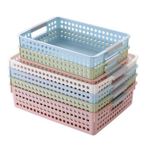 Foldable Plastic Box Cosmetic and Cosmetic Storage Basket Table Stand Home Use Clothes and Food Storage Basket Storage Box