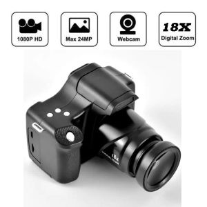 Adaptadores 18x Câmera Digital Câmera Profissional HD Sem espelho 1080p Câmera instantânea de 3,0 polegadas LCD Screen Zoom TF Câmera instantânea para fotografar vídeo