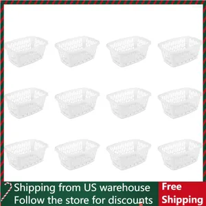 Laundry Bags 1.5 Bushel Rectangular Plastic Basket Set Of 12 Free Shippng White Baskets For Bedroom Room Organizer Dirty Home