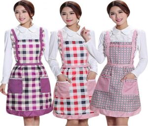 Women Lady Kitchen Apron Dress Restaurant Home Kitchen For Pocket Cooking Funny Cotton Apron Bib Matsal Barbecue 1798732