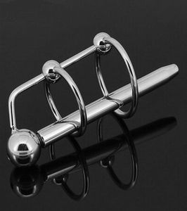 Devices Stainless steel Penis plug metal catheter urethral Sounds dilator with 4 Cock Rings Erotic sex toy for men Urethral stimulation masturbation4398585