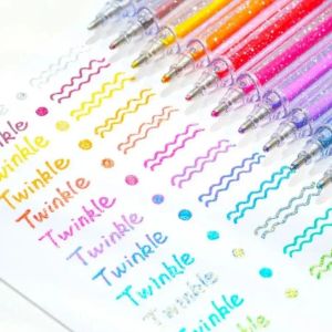 8/12/18 PCS Glitzer Gel Stift Set Farbige Markierung Highlighter Stifte Schülern Schreiben für das Malerei Zeichnen Schreiben Scrapbooking