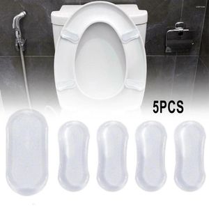 Capas de assento do vaso sanitário 5pcs cobre para as famílias els fortes adesivos transparentes de silicone tampão ferramentas de acessórios