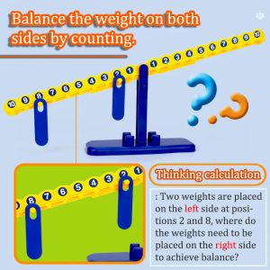 Montessori Digital Scales Sensorisches Spielzeug Mathematik arithmetisches Lernen Zahlen Sinn Balance Games Parish Open Pädagogische Kinder Spielzeug Spielzeug