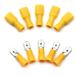 100/60/10pcs Female Male Spade Insulated Electrical Crimp Terminal Wire Connectors Wiring Cable Plug Cold Pressing Lug Terminals