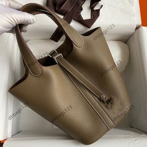Bolsa de balde 10a saco feminina bolsa clássica de designer bolsa bolsa de praia saco premium tc couro de couro semi-de-mão de moda com capacidade para embalagem de luxo saco de luxo saco de cinza