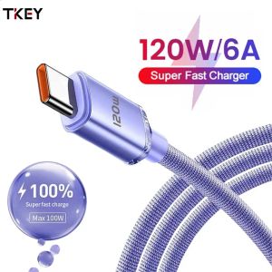 TKEY 6A TYPE C SUPER FAST CAHRGER CABLE CABLE-Cクイックチャージ携帯電話の日付コードSAMSUNG XIAOMI HUAWEI USB Cケーブル充電器