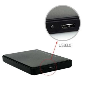 Gabinete de disco rígido externo de 2,5 polegadas USB 3.0 5Gbps Adaptador de disco rígido Adaptador portátil sem ferramentas Compatível para SATA HDD SSD