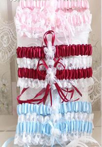 Garols de renda sexy Ladies Larters de casamento azul vermelho branco rosa lajes de noiva Garter6560871