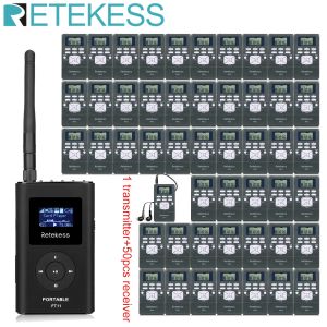 Radyo Retekess FT11 FM Verici+50pcs FM Radyo Alıcı PR13 Kilise Toplantı Eğitimine Yönelik Kablosuz Ses İletim Sistemi
