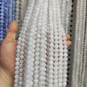 Strand Fashion Charm Pure Moonstone Beads Natural Gemstone Diy Jewely Elastic Bangle for Woman Man Wholesale! 8mm 15 