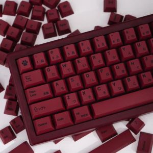 Acessórios Minimalista Vermelho 140 Keyboard mecânico de teclado PBT Dye Sublimation Cereja Perfil Japonês Capt para 61/64