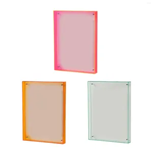 Frames 6cmx9cm Floating Picture Frame Wall Mounted Bedroom Decorative Translucent Pography Display Desk Decoration Acrylic