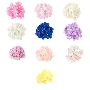 Decorative Flowers 10bag Dreamy Wedding Atmosphere With Simulation Hydrangea Head Color Is Bright And High Cloth E56 Champagne
