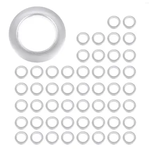 Dekorativa plattor 50 pack gardin grommet inner diameter 43 mm ögon ringar nanoskala lågbrus romersk ring (silver)