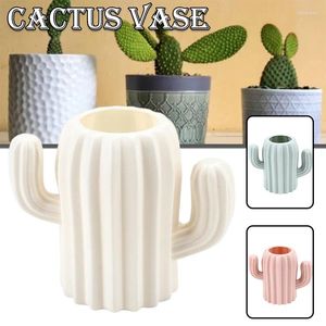 Vasos vaso de plástico decoração de decoração anti-cerâmica Cacto de cacto de casamento