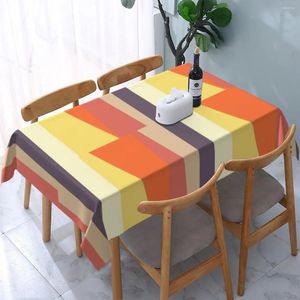 Table Cloth Sunset Stripe Orange Tablecloth Waterproof Party Home Decoration Rectangular Cover For Dinning Oil-proof