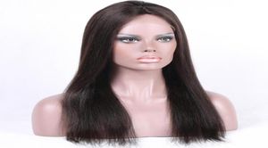 My queen Siwss lace front wig silk straight European peruvian virgin human Hair full lace wigs 150 density54480246452269