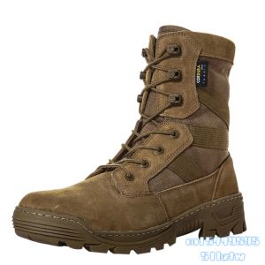 Stiefel 1000d Nylon wasserdichtes Trekking -Wanderschuhe Männer Militärische taktische Kampfstiefel Schicht Splitgrain Leder Airsoft Gear