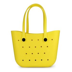 Lyxdesigner Eva Bogg Bag Women Tote Stora shoppingkorg Väskor Lady H195i Lagring Washable Beach Silicone Bog Bag Purse Eco Jelly Candy Plånbok