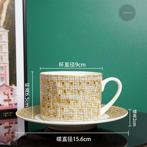 Fashion Brand Bone China Coffee Cup Set European Small High-end Light Luxury Afternoon Tea Set Exquisite Coffee Sets Wholesale