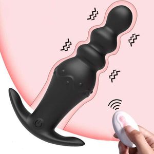 Wireless Remote 10 Modalità Anal Vibrator Sexy Toys for Women Men Massage Massage Silicone Butt Plug Dildo Shop