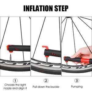 Pompa per biciclette mini in bicicletta ovest da 120 psi pneumatici per pneumatici per pneumatici per pneumatici per bici portatile