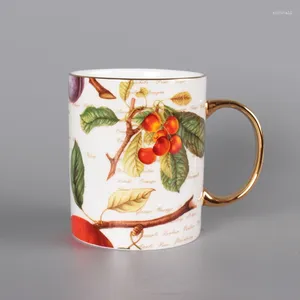 Tazze creative osso cinese tazza di caffè grazioso da tè in porcellana di frutta in porcellana tazza di latte in ceramica europea acqua di latte