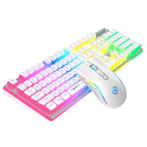 Combos L96 2.4G Wireless RGB Backlit Keyboard and Mouse Combo Gaming Keypads And Gaming Mouse 104 Pudding Key Caps 4800DPI