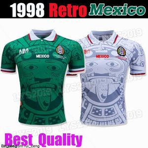 Copa do Mundo S-XXL 1998 Retro México Jerseys Zidane Henry Vintage Futbol Camisa Futebol mexicano Camisetas Camisetas Kit Maillot