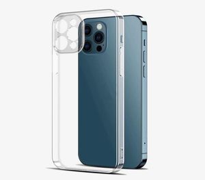 Ultra Thin Objektivschutz Telefonhüllen für iPhone 6 7 8 11 12 13 Pro Max Mini weiche TPU -Rückzugabdeckung für Samsung S20 Transparent SILI6839076