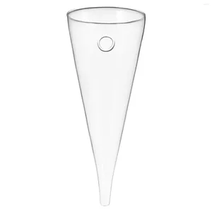 Vaser vägg hängande glas planter terrarium vas hydroponic container cone form blomkrukor för förökande florarium